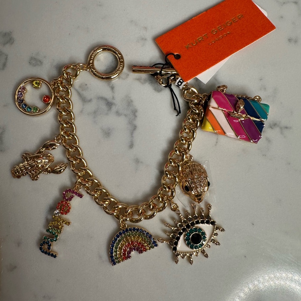 Kurt Geiger London gold-tone charm bracelet